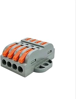 وصلة كهربائية 4 طرف داخل و4 طرف خارج – 1 Piece Wire Connector Panel Mount