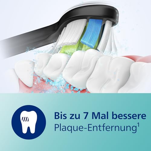 Philips Sonicare ProtectiveClean 4300 elektrische Zahnbürste, Schallzahnbürste mit zwei Intensitätsstufen, Drucksensor und Timer, Schwarz, Modell HX6800/87 – Bild 5