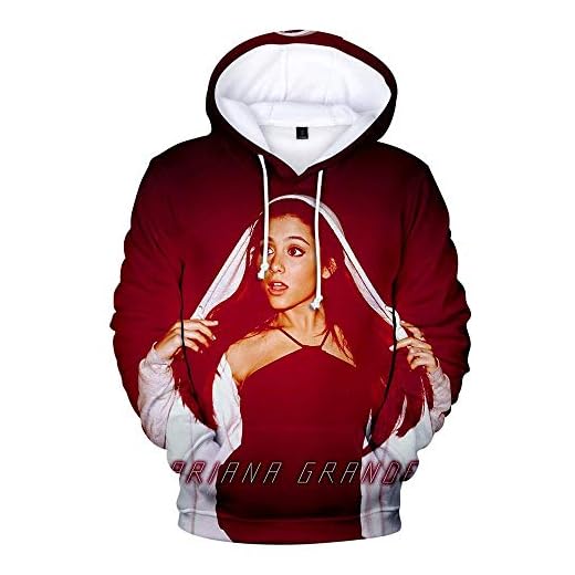 nuannuan 3D-tryck Ariana Grande sweatshirt flickor sportkläder söt topp tröja huvtröja söt sångare flicka lång dam ledig ledig ledig XXS-4XL