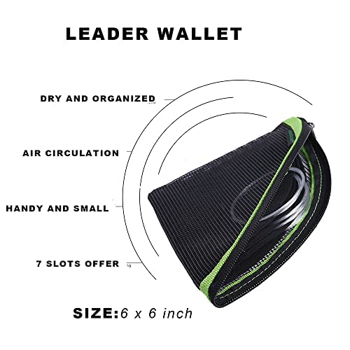 Kylebooker Pre-Tied Loop Fly Fishing Leader 6 Pack With Tapered Leader Wallet (15Ft-6Pcs, 1X - 9.0Lb) #TOP2