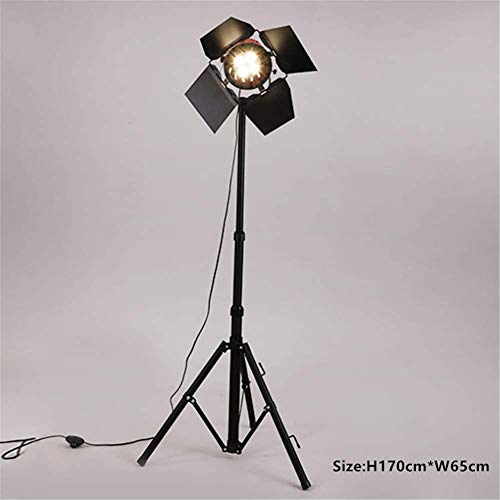 Nordic Floor Lamp Industrial Retro Steampunk Red and Black Spotlight Searchlight Wrought Iron Tripod Standing Lamp 1.7M with Foot Switch Height Adjustable Rotatable Lamp Head Open and Close Sh LAMP-65 steampunk buy now online