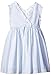 Laura Ashley London Girls' Blue and White Striped Seersucker Dress