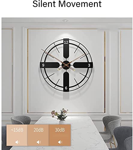 Horloge murale rétro en fer forgé ronde et décorative - 5
