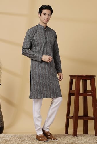 Image of Majestic Man Men's Cotton Regular Fit Casual Kurta