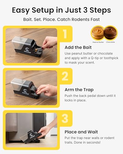 OWLTRA in-/Outdoor Safe Extra Large Plastic Tunnel Snap Rat Trap 2PCS, Instant Kill Rodent Snap Trap with Clear Tunnel Entry, Touch-Free Release,... - Image 6