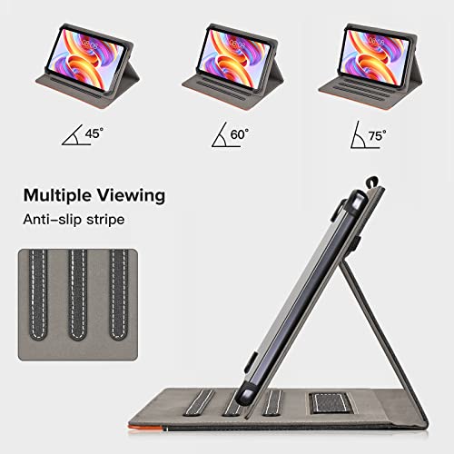 DLveer Univerzální pouzdro pro Teclast M40 Plus /M40 Pro /P20S /P30S Tablet 10 palců - PU kůže s více úhly stojan ochranné pouzdro pro Blackview/Pritom tablet, 10-10. 5 palců pouzdro na tablet, černé