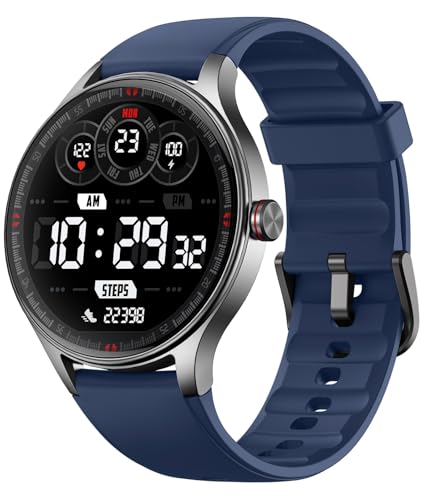 Image of Fitpolo Smart Watch for Men Women Android iPhone, 1.57'' HD Fitness Tracker with Bluetooth Call & Answer, IP68 Waterproof, Heart Rate /SpO2 /Sleep Monitor, Built-in AI Voice, 105+ Sports Modes (Blue)