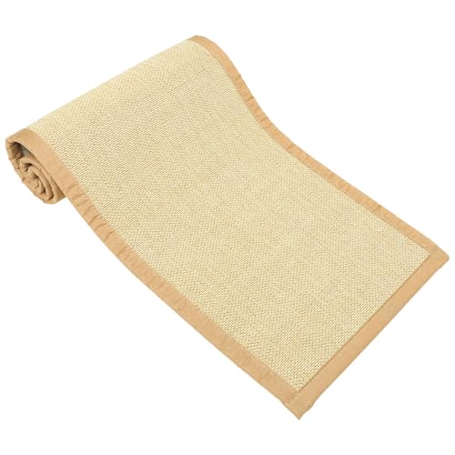 SHINEOFI Alfombra de Suelo Tatami de Bambú y Lino Algodón, Resistente y Fácil de Cuidar, Cojín Rectangular Tejido Adecuado para Oficina y Descanso