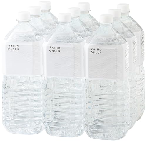 財宝 天然アルカリ温泉水 財寶温泉 ホワイトデザイン 2L×9本 ミネラルウォーター 軟水