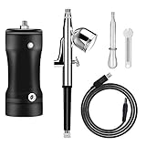 【Aus haltbaren Material】Das Airbrush ist aus hochwertigem Kupfer hergestellt, das den Airbrush haltbarer und schöner lässt. Exquisite Verarbeitung kann Ihnen ein besseres Gefühl beim Berühren vermitteln,außerdem erleichtert es auch die Reinigung.