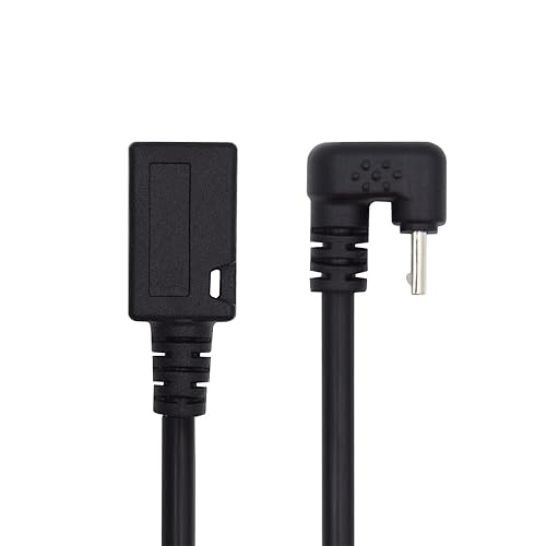 xiwai Micro USB 2.0 hembra a macho 5Pin opuesto en forma de U hacia atrás tipo ángulo cable de extensión de datos para teléfono portátil 0.3M