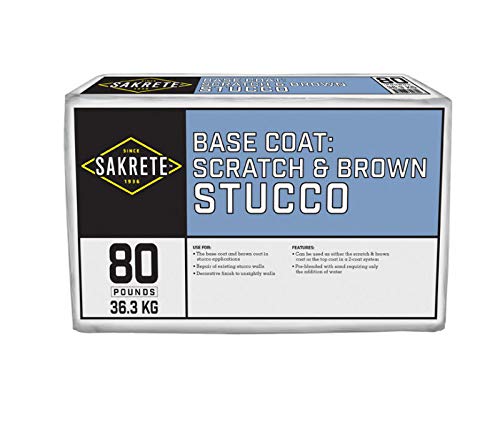 SAKRETE | Base Coat Scratch & Brown Stucco Mix | 80 lb