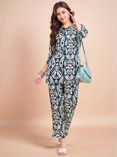 Image of RICHIK Women's Co-ord Set|Kurta Set for Women|Printed Kurta with Pant|Co-ord Set