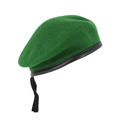 Beret Militaire Vert Legion Bord en Cuir equipements - Patrol,57,Vert
