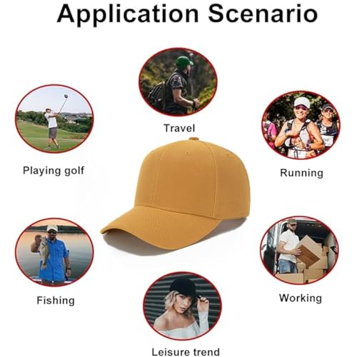 Image of ZH Plain Adjustable Baseball Cap - Lot of 12 Unisex Blank Design Caps