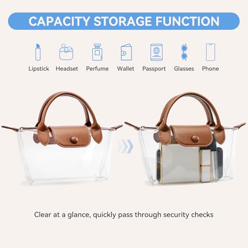 Image of BOSTANTEN Clear Bag for Stadium Approved Crossbody Purse Handbags for Concerts Sports Events