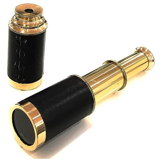 Captains Pirates Telescope Spyglass For Kids Adults Portable Collapsible Handheld Telescope Monocular Adventure Factory Brass Traveling Nautical For Navy And Outdoor By E Bull International