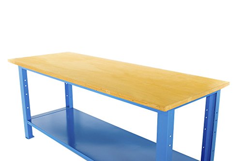 SOGI X3BL-11 Banco da lavoro da 2 metri con piano in legno portata 1000 kg - blu