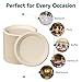 JOLLY CHEF 100% Compostable Paper Plates, 150 Pack 9 Inch Heavy Duty Plates, Disposable Biodegradable Eco-Friendly Sugarcane, Bulk Nature 6