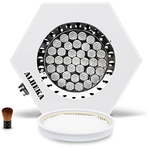Alheka Nail Dust Collector, 80W Adjustable With 2 Reusable Filters, Vacuum Dust Collector for Acrylic Nails Cover