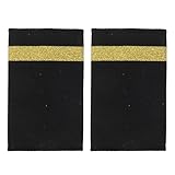 VILLFUL 1 paire d'épaulettes de pilote : épaulettes à une barre pour uniformes d'aviati...