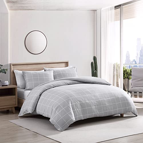 City Scene - Queen Comforter Set, Reversible Bedding With Matching Shams, Softens With Each Wash (Zander Grey, Queen) #TOP1
