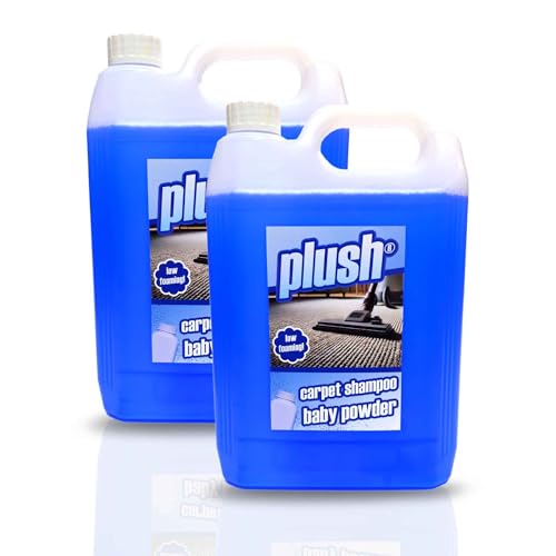 Carpet Cleaner Shampoo & Odour Deodoriser (inc Pet) 10L Plush (Baby Powder)