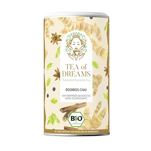 Rooibos - Té Chai orgánico, hierbas y especias con canela, jengibre y clavo, 90 g