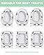 TPZORJX 4teiliges Toilettensitz Stoßfängerset,Toilettensitz Pufferset zum Einstecken,Toilettensitz Pufferpolster,Toilettensitz Puffer,selbstklebender Ersatz,Wird mit 2 Toilettendeckelhebern geliefert