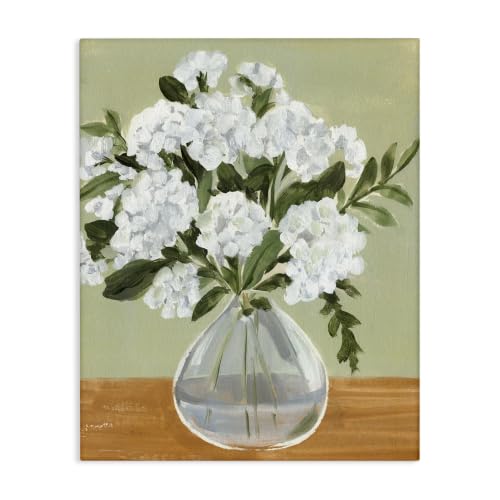Stupell Industries White Hydrangea Bouquet, 24 x 30 Inch Canvas Wall Art