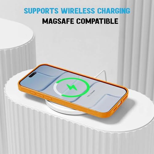 Image of Kratos Active Grip Silicone Case Cover Compatible with iPhone 17 Air - Enhanced Protection, Wireless Magnetic Charging Case with Raised Edge Camera & Screen Protection, Shock-Resistant Design Orange