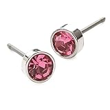 [ジュエルボックス] JewelVOX ピアス 定番 5mmサイズ スワロフスキー 一粒ピアス 誕生石 誕生日 バースデー クリスタル