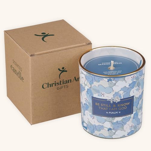 Image of Christian Art Gifts Be Still & Know Scented Candle: Soy Wax, Bible Verse