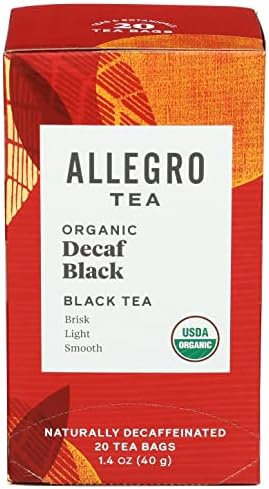 Allegro Tea, Organic Decaf Black Tea Bags, 20 ct