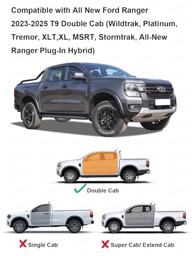 Déflecteurs d'air Ford Ranger T9 2023-2026 pare-brise pluie vitre teinté