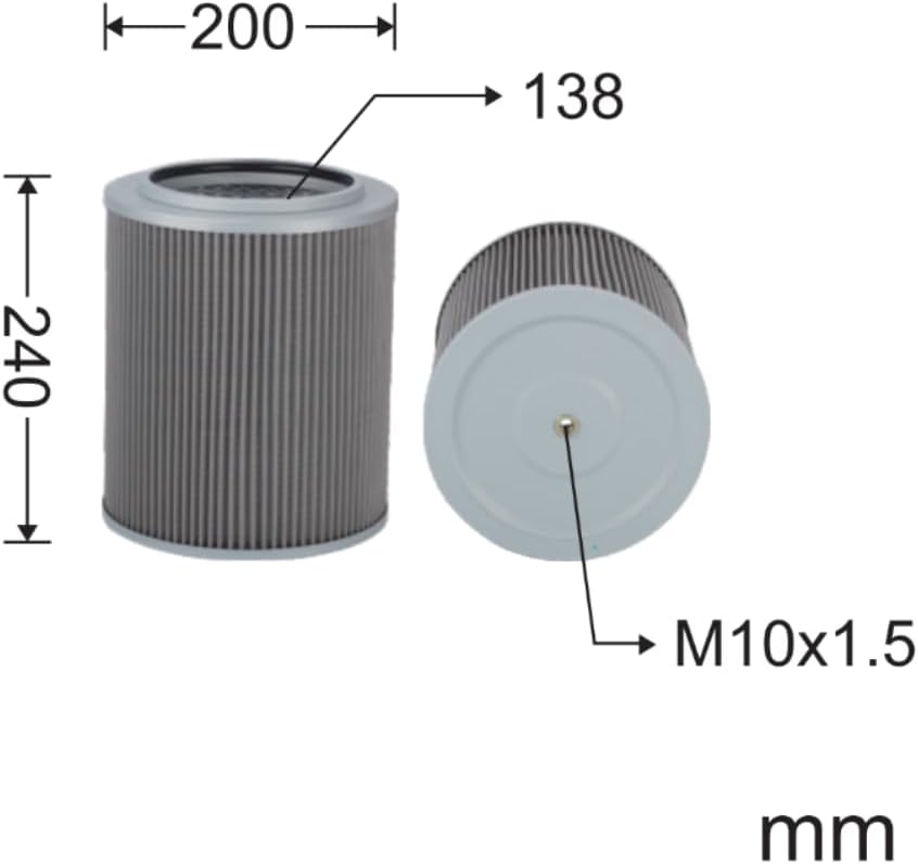 Hydraulic Inlet Filter CH1227T Compatible with Komatsu PC600LC-7 PC750-7 PC800-7 PC800LC-8 PC850-8EO PC850S2-8EO PC1250-
