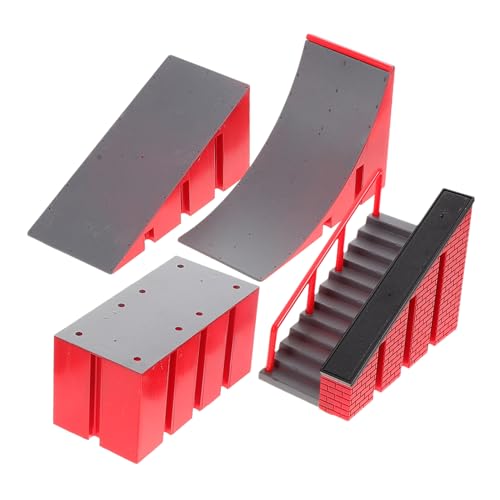 FAVOMOTO Boys and Girls's Finger Skateboard Park Ramps Plastic Obstacle Course for Coordination Training for Home or Schools