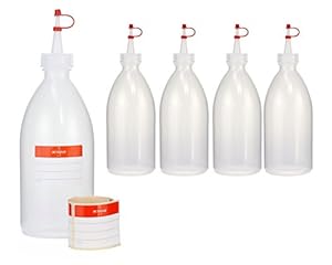 Octopus 5x 500ml LDPE Tropfflaschen PLF500R-STE-5