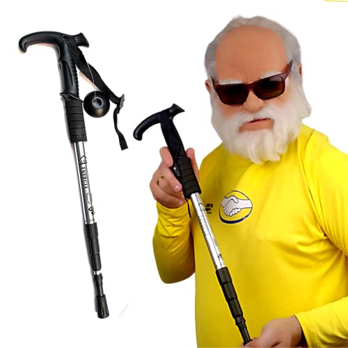 Bengala Do Veio Alumínio Telescópico Regulável Anti Impacto