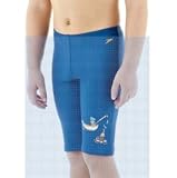 Speedo Jungen Badehose mit UV-Schutz, Blau/Orange Gr. 68, blau/orange