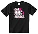 Threadrock Big Girls' Eat Sleep Cheer Repeat Youth T-Shirt XL Black