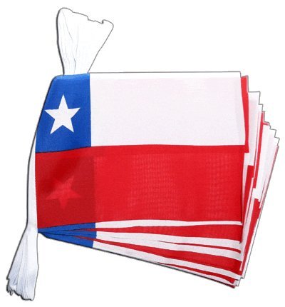 Guirlande drapeau Chili Digni de 5,9 m pour decoration interieure et exterieure
