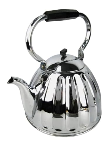 3L Stainless Steel Arabic Teapot with Infuser Elegant Water Kettle Coffee Pot – Durable, Stylish and Perfect for Brewing Tea & Coffee (Silver)