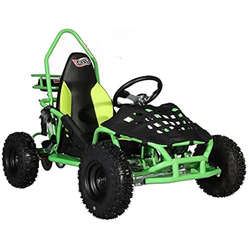 X-PRO Rover 50 Go Kart Gas Powered Pull Start Go Cart Rear Disc Brake with 6" Wheels (Green)