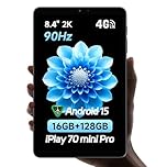 ALLDOCUBE iPlay 70 mini Pro Tablet Android 15, 8.4 Zoll mini Tablet, 16GB+128GB, 6050mAh, 1920x1200 90Hz Display, MediaTek MT8791, Dual Lautsprecher, 4G LTE/WiFi 6/GPS/SIM/Face ID/OTG
