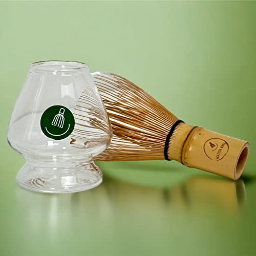 Matcha Maku- Glass Matcha Whisk Holder For Bamboo Matcha Chasen - Traditional Japanese Tea Ceremony Chasen Stand -Desinged To Keep Form Of Bamboo Whisks In Shape #TOP4