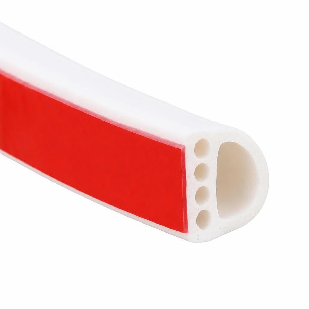 Tbskuy 9X8mm White New 6M Silicone Rubber Weather Strip I/E/D Type Seal Strip For Doors Self Adhesive Anti Collision Soundproof Waterproof-6M