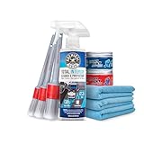 Chemical Guys Car Cleaning Kit Interior 9-Piece - Total Interior Cleaner, Sticky Icky Green Apple & Strawberry Detailing Gel, 3 Detailing Brushes, 3 Towels, Safe for Cars, Trucks, SUVs & More