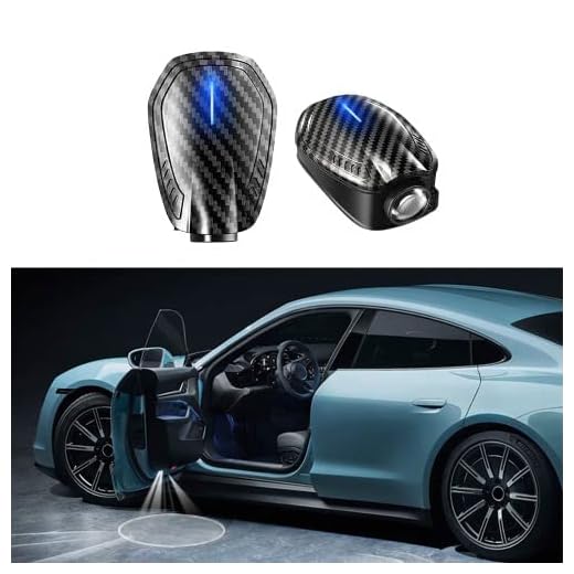 2X Custom Car Door LED Logo Projector Lights,Rechargeable Wireless Car Door Step Courtesy Welcome Lights Shadow Ghost Lights Carbon Fiber Car Door Lights Fit for All Cars