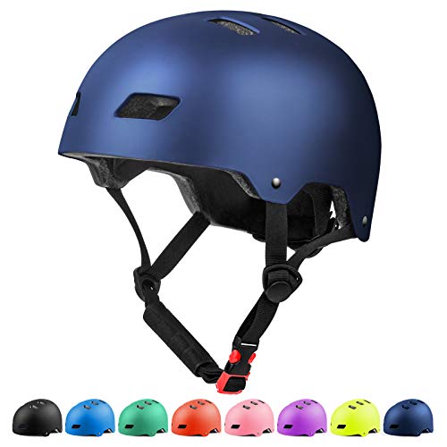 GLAF Adult Cycling Bike Helmet Men Women Bike Helmet Classic Commuter Bike Skate Multi-Sport Helmet Adjustable Lightweight Mountain Bike Helmet for Scooter Roller Skateboard (Navy Blue, L)